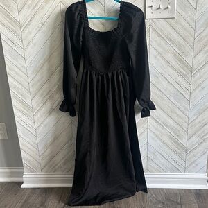 Elegant Black Long Sleeve Dress